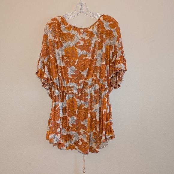 NWT Free People Riverbend Ruffle Sleeve Blouse Size Small - Picture 3 of 8